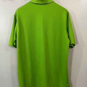 Men Adidas ClimaCool Short Sleeve Button Polo Shirt Size Extra Large Lime Green